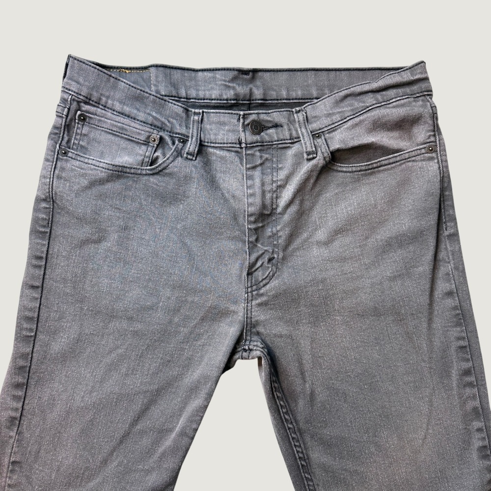 Levi's 511 Jeans Mens 36x30 (35x28) Slim Fit Grey Wash Stretch WaterLess Denim